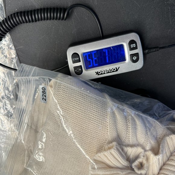 Francesca's Sweater Womens L/XL Taupe Tunic Cable Knit Loose Fit Open Split Hem - Picture 10 of 10